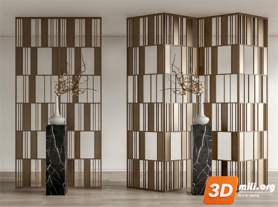 Folding screen Skp Files 